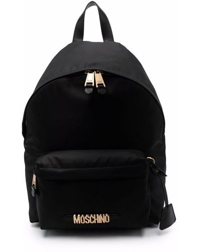 Moschino Logo-plaque Backpack - Black