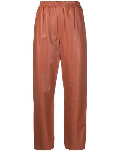 Arma Straight-leg Leather Pants - Orange