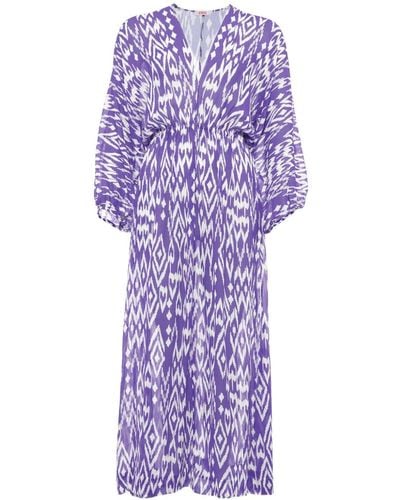Eres Sky Silk Beach Dress - Purple