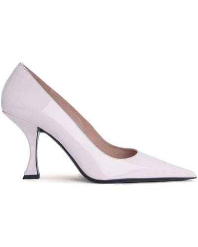 BY FAR Viva 90mm Patent-leather Pumps - Pink