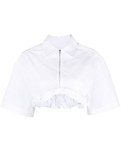 Jacquemus La Chemise Silpa Cropped Shirt - White