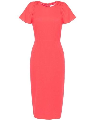 Jane Delilah Wool Midi Dress - Pink