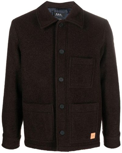 A.P.C. Emile Wool-blend Jacket - Black