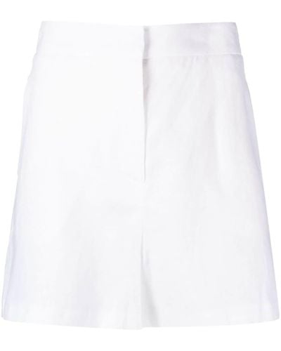 Blanca Vita Pantalones cortos de vestir de talle alto - Blanco