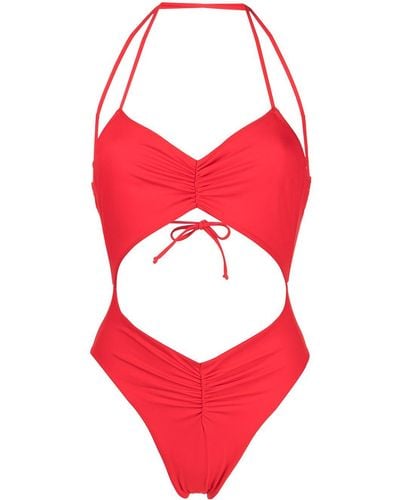 Sian Swimwear Bañador Carlotta con aberturas - Rojo