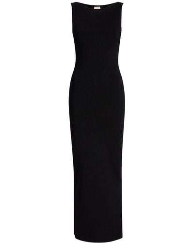 Khaite Evelyn Rib-knit Maxi Dress - Black