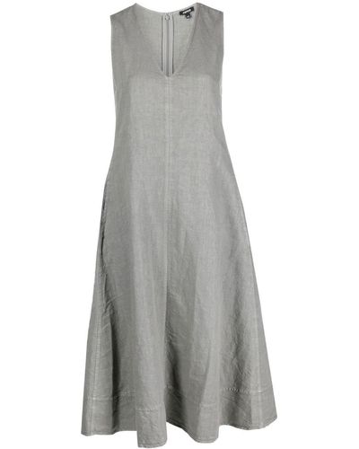 Aspesi V-neck Sleeveless Midi Dress - Gray