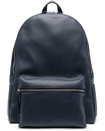 Orciani Logo Zipped Backpack - Blue