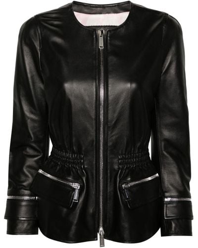 DSquared² Proper Leather Jacket - Black