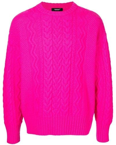 Undercover Cable-knit Bright Knitted Jumper - Pink