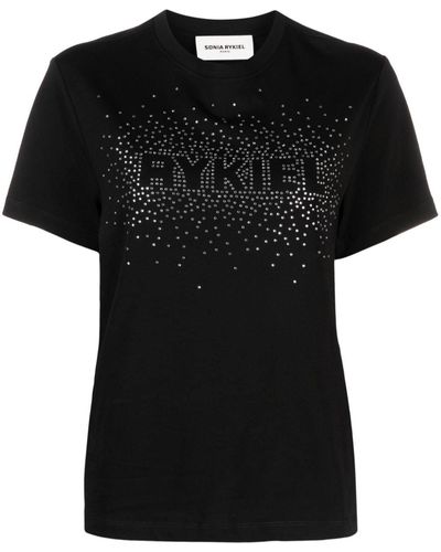 Sonia Rykiel T-Shirt mit Logo - Schwarz