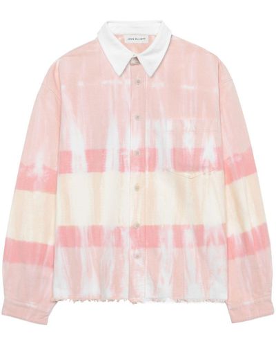 John Elliott Overhemd Met Tie-dye Print - Roze