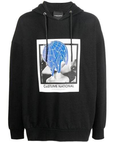CoSTUME NATIONAL Graphic-print Pullover Hoodie - Black