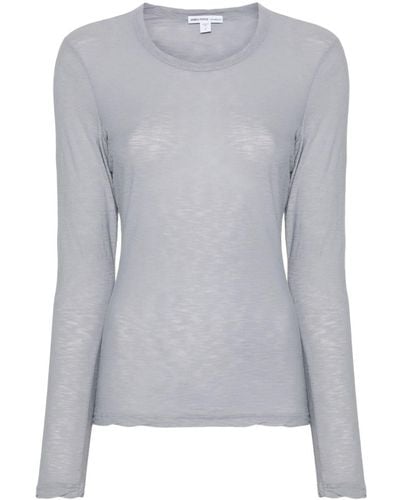 James Perse Long-sleeved Slub T-shirt - Gray