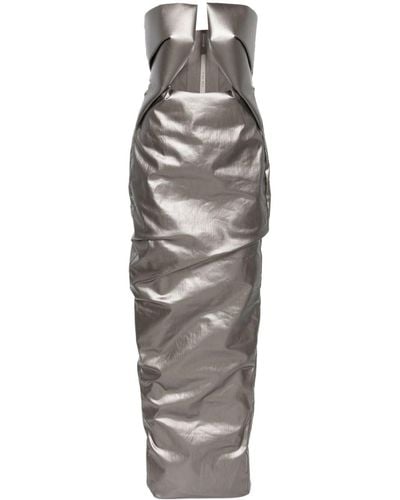 Rick Owens Long Strapless Dress - Gray