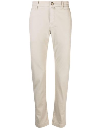Jacob Cohen Bobby Slim-fit Trousers - Natural