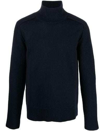 Jil Sander High-neck Wool Sweater - Blue