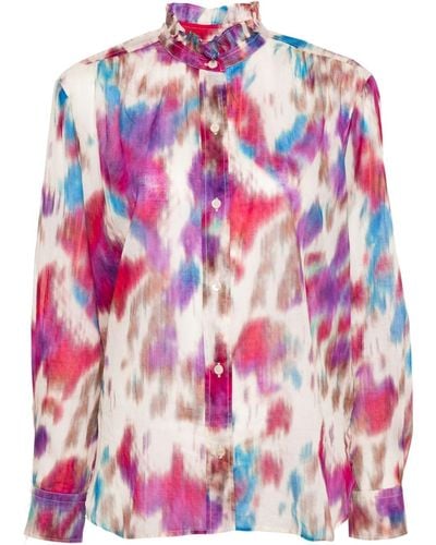 Isabel Marant Gamble Overhemd Met Abstracte Print - Roze