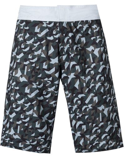 Amir Slama Geometric print swim shorts - Azul