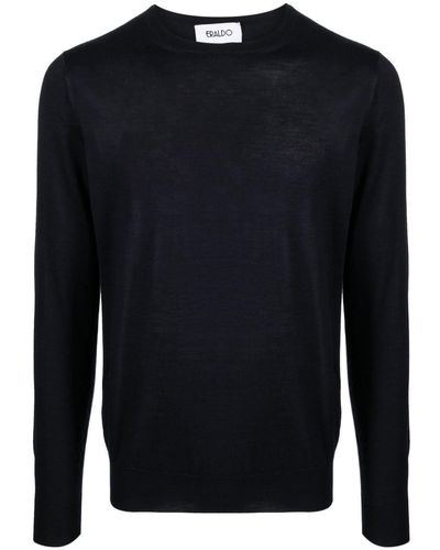 Eraldo Crew-neck Cashmere-blend Sweater - Blue