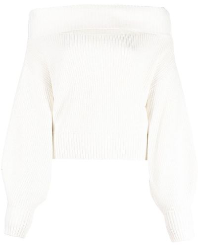 Pinko Schulterfreier Pullover - Weiß