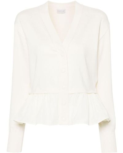 Moncler Puplum-hem Cardigan - White