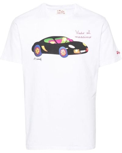 Mc2 Saint Barth Camiseta con estampado gráfico de x Marco Lodola - Blanco