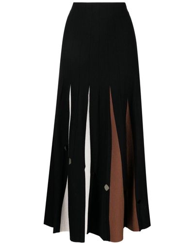Gabriela Hearst Olya Virgin Wool Midi Skirt - Black