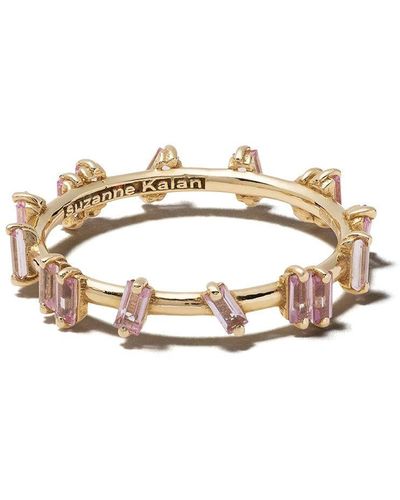 Suzanne Kalan 18kt Yellow Gold Barb Pink Sapphire Ring - White
