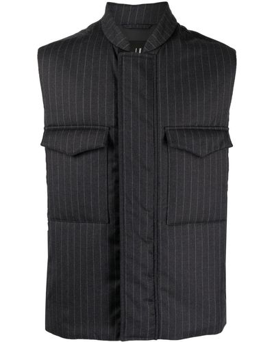 Dunhill Striped Wool Gilet - Black