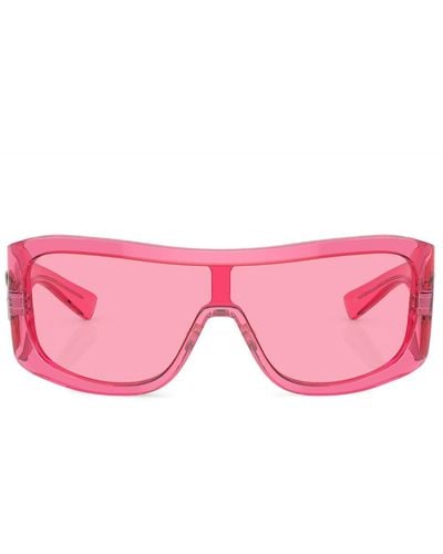 Dolce & Gabbana Shield-frame Tinted Sunglasses - Pink