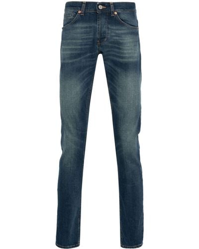 Dondup Jeans Met Logoprint - Blauw