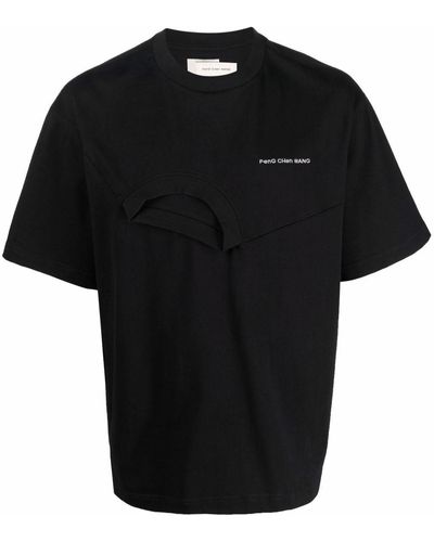 Feng Chen Wang レイヤード Tシャツ - ブラック