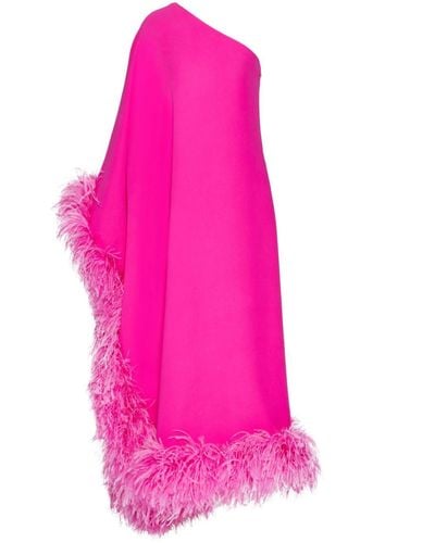 Valentino Garavani Cady Couture Feather-trim Dress - Pink