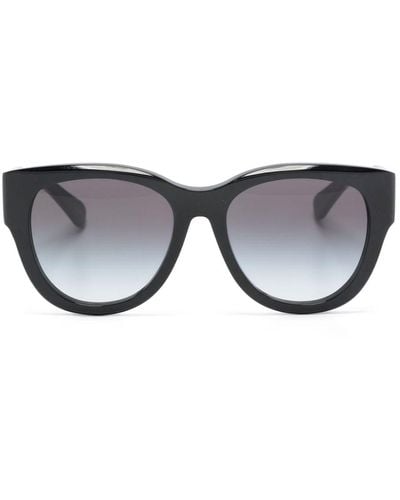 Chloé Logo-print Round-frame Sunglasses - Gray