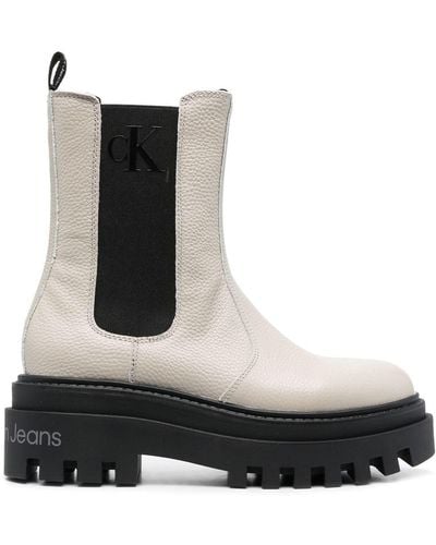 Calvin Klein Platform Lug-sole Chelsea Boots - Black
