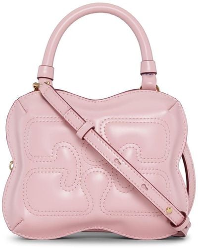 Ganni Butterfly Leather Mini Bag - Pink