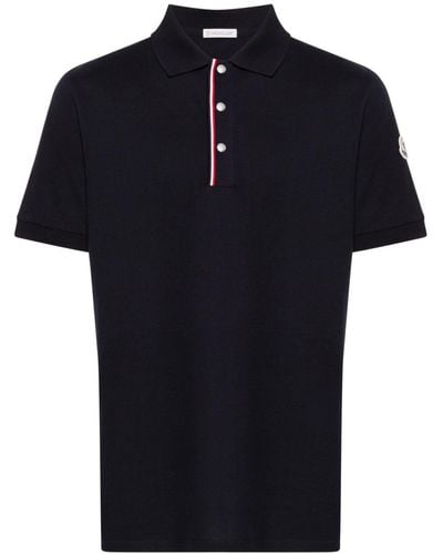 Moncler Logo-patch Piqué Polo Shirt - Black