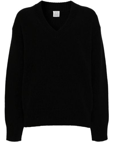 Totême Vネック セーター - ブラック