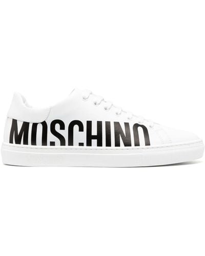 Moschino Serena Leather Trainers - White