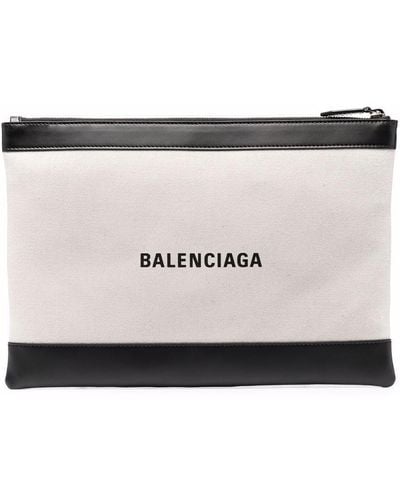 Balenciaga Clutch mit Logo-Print - Mehrfarbig