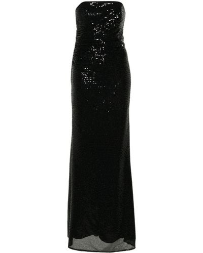 Nissa Sequinned Maxi Dress - Black
