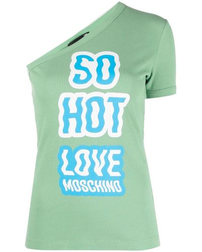 Love Moschino グラフィック ワンショルダーtシャツ - グリーン
