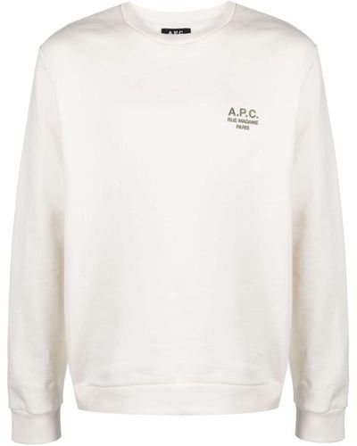 A.P.C. Rider Logo-embroidered Sweatshirt - White