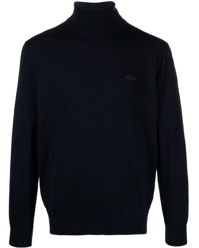 Lacoste Logo-patch Wool Sweater - Blue