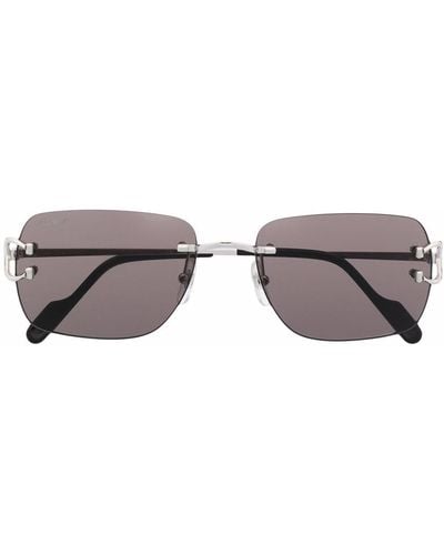 Cartier Square-frame Sunglasses - Metallic