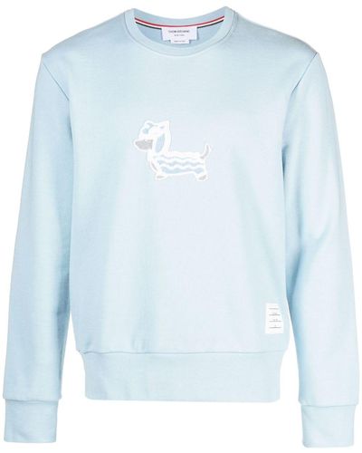 Thom Browne Sweater Met Borduurwerk - Blauw