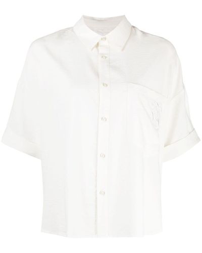Izzue Classic-collar Short-sleeve Shirt - White