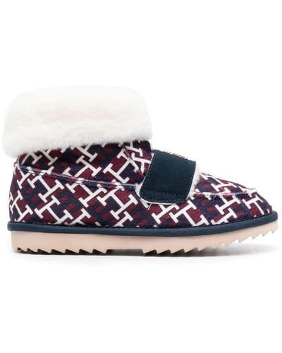 Tommy Hilfiger Slippers con monograma - Azul