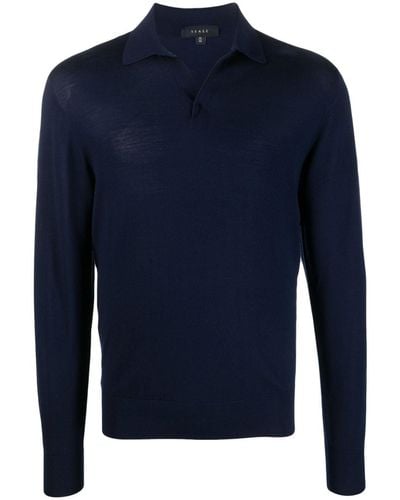Sease Lasca Merino Polo Shirt - Blue